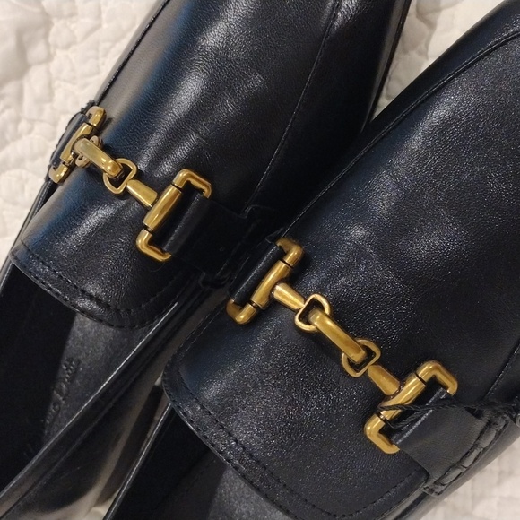 NWT Massimo Duttti Black Leather Horsebit Loafer Size 9 - Picture 6 of 10